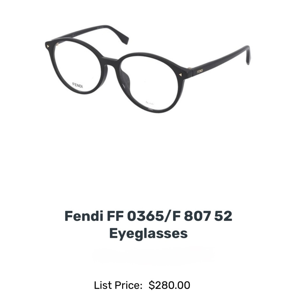 Fendi - FF 0365/F Acetate, Black Eyeglasses